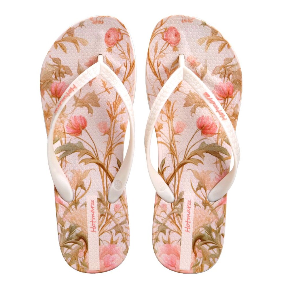 Hotmarzz Women Summer Beach Sandals Floral Priint Flip Flops Slippers Thongs